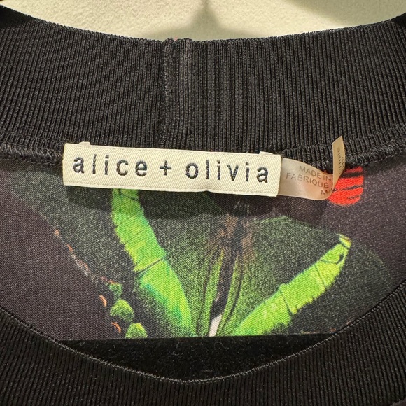 Alice + Olivia Butterfly Print Silk Top - Picture 3 of 12